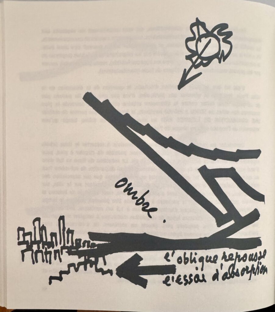 Claude Parent: Skizze zu einem Projekt in Venedig.